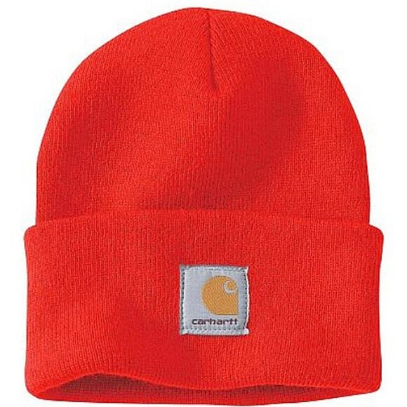 Carhartt Unisex Cuffed Watch Beanie Acrylic Knit Bittersweet One Size - Picture 2 of 8